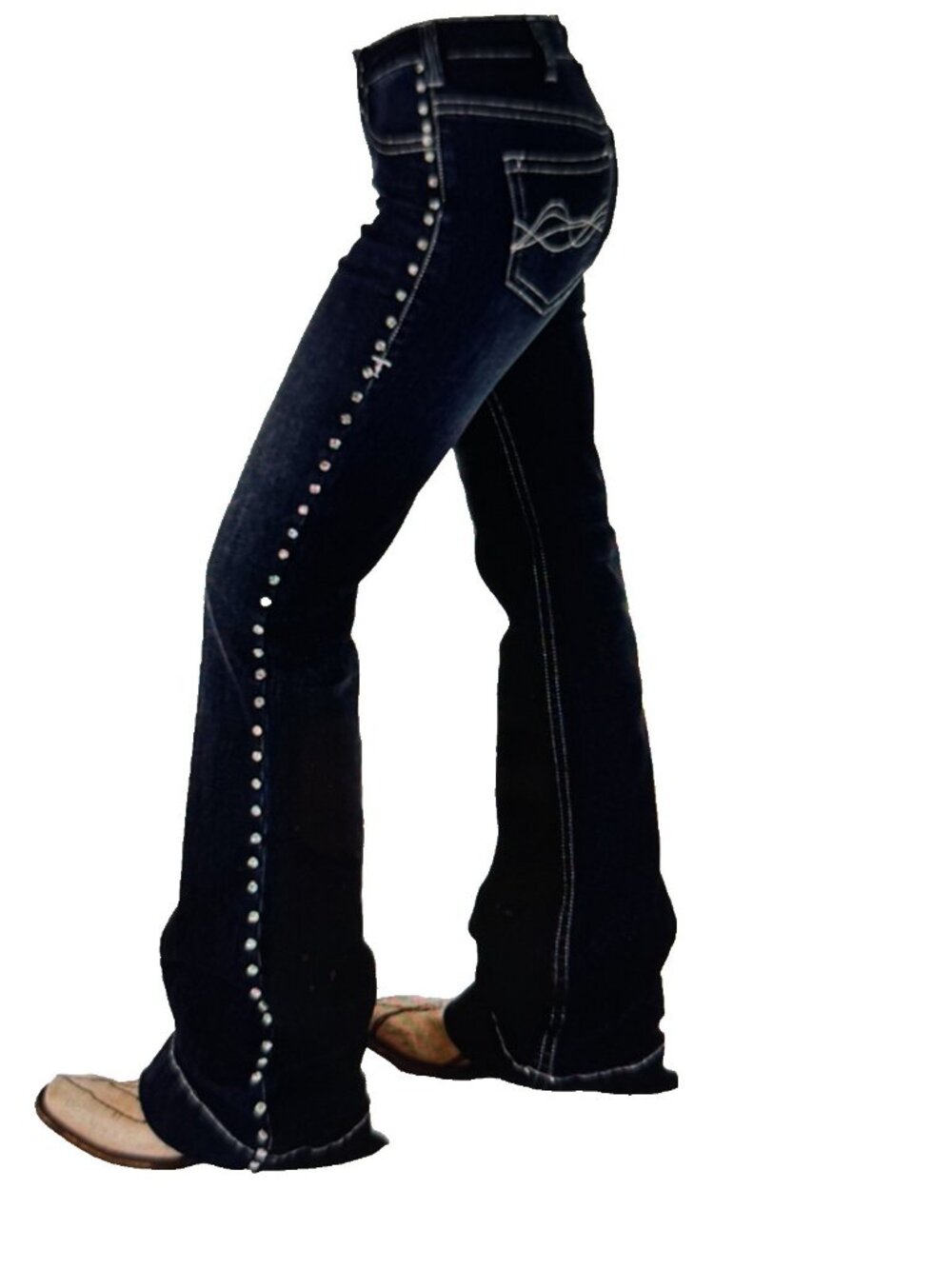Cowgirl Tuff Western Jeans  Grand Entry Dark Wash Cell phone pocket sz 29 short